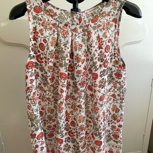 Max Studio Floral Sleeveless Blouse - Red and Green